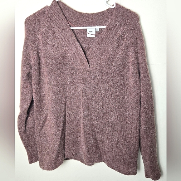 Women's Ichi Alpaca Hair Blend V-neck Sweater, Size Large - Picture 1 of 3